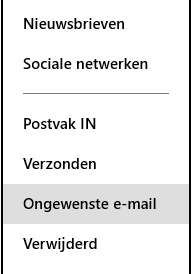 Voorbeelden. E-mailen met de mail App in Windows 8.1 U kunt dus berichten verplaatsen van de ene map naar de andere.