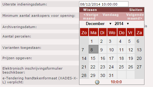 4.9.2 Eerste opening Belangrijk : pas na de eerste opening ontvangt de aankoper automatisch een bericht telkens een inschrijver een indicatieve offerte heeft ingediend. 4.9.2.1 Voorafgaande opmerking: kwalificatiesysteem De openbare aankoper dient na activering van het dossier op e-tendering zo snel mogelijk een eerste opening (opening pro forma ) uit te voeren.