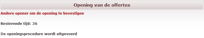 5.1.3 Werkwijze De voorzitter klikt op de knop Openen op het tabblad Openen Er verschijnt een waarschuwingsboodschap, klik op OK Vanaf dit moment is het dossier officieel voor geopend verklaard.