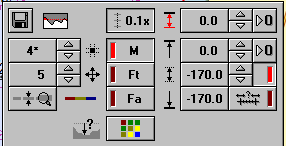 Met deze knop kunt u een bereiklaag verwijderen. Met deze knop kunt u een verwijderde bereiklaag weer terughalen.. Selecteer de op / neer knop veranderen.