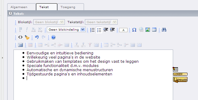 7.7 Inhoudselement Filelinks Hiermee kunnen bestanden die ge-upload zijn, voor de bezoeker als download beschikbaar gesteld worden. Dit vindt vaak zijn toepassing bij pdf-bestanden.