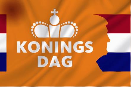 Koningsdag De Koningsdag vieren wij dit jaar op vrijdag 24 april, de vrijdag voor Koningsdag. Alle leerlingen mogen feestelijk verkleed naar school komen!