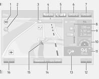 Navigatie 85 Kaartgegevens wijzigen Toevoegen aan opgeslagen locaties 4. <: Pop-upmenu 5. INSTELLINGEN Raadpleeg (NAVI 80) "Navigatiesysteem instellen" hieronder.