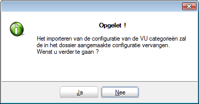 Instellen van de VU Import van een configuratie Importeren vanuit MAR Om het initialiseren van de algemene rekeningen te vergemakkelijken, stelt Sage BOB 50 een reeks voorgedefinieerde verbindingen