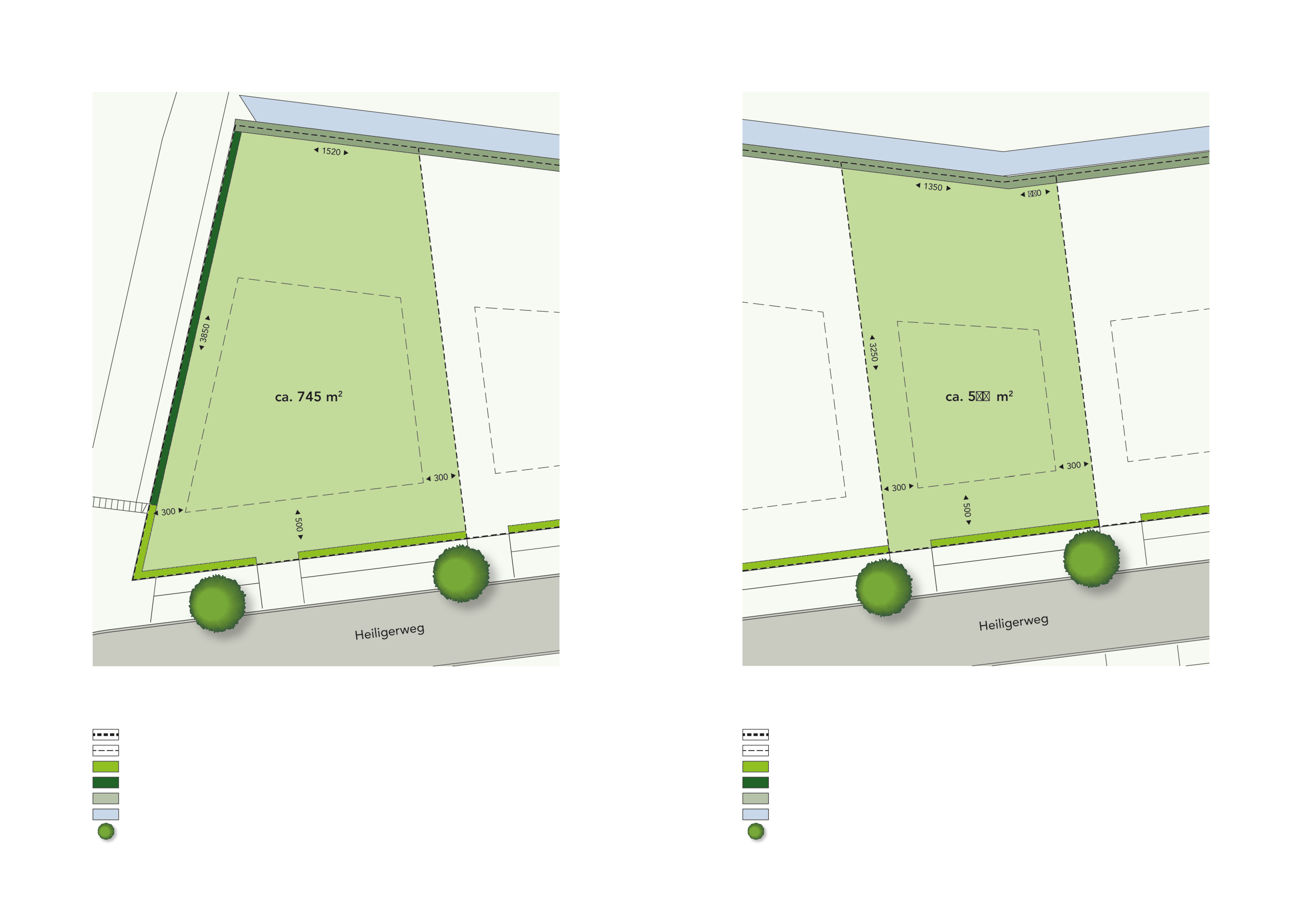 Kavelpaspoort bouwkavel B1 Kavelpaspoort bouwkavel B2 LEGENDA LEGENDA Perceelgrens Perceelgrens Bebouwingsvlak hoofdgebouw Bebouwingsvlak hoofdgebouw Haag, 60-80 cm hoog Haag, 60-80 cm hoog Haag,