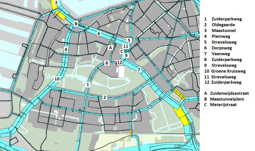 In de alternatieven verdwijnt de hoge IC-verhouding op de Zuidenwijdsestraat.