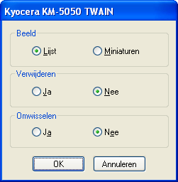 Basishandelingen 3 Selecteer een custom box voor opslag van de te scannen documentgegevens in het veld Lijst met boxen.