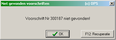 A.19.7 Recuperatie van een leeg voorschriftnummer Wanneer je een leeg voorschriftnummer wil recupereren, klik je in Herzien op de knop F5 Opzoeken VS.