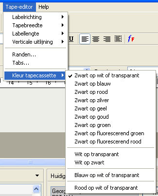 De Tape Editor gebruiken Afdrukinstellingen Het dialoogvenster Pagina-instelling verschijnt.