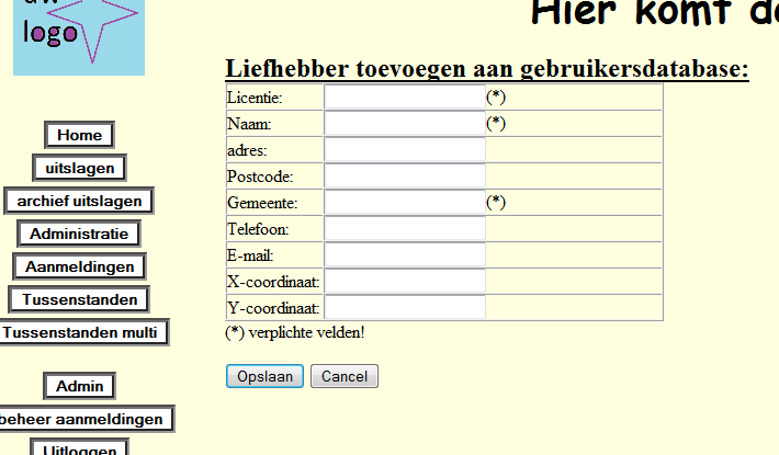 Hier kunnen we al zijn adresgegevens, gebruikersnaam en licentie wijzigen.