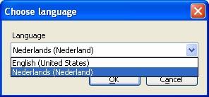 Selecteer Nederlands.