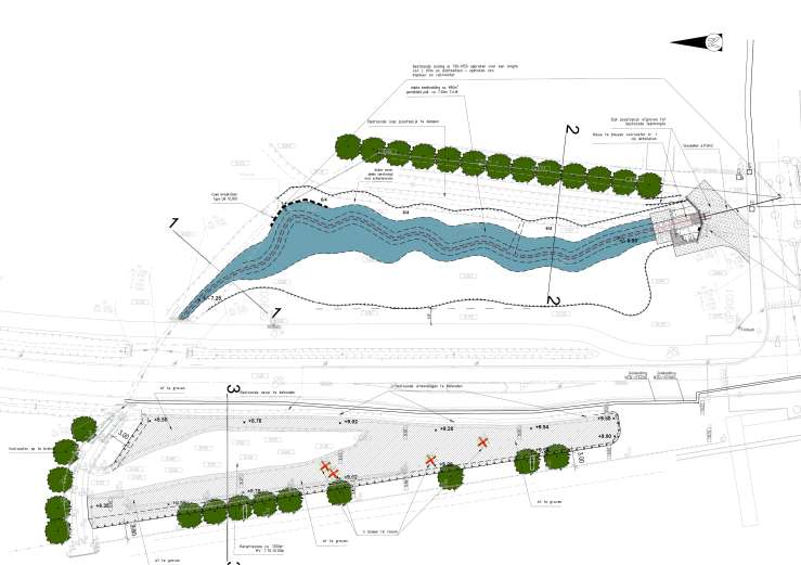 Herinrichting Wouwendonksebeek Bestaande overwelving Nieuwe boomaanplant