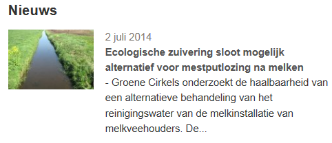 biodiversiteit: alternatief voor lozen van spoelwater in mestput.