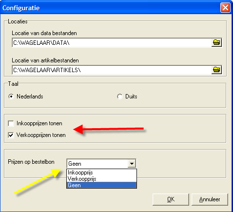 Configuratie Configuratie Configuratie Locatie van data bestanden : Data bvb toewijzen aan een netwerk. Zoeken naar de locatie van de server of hoofdcomputer.