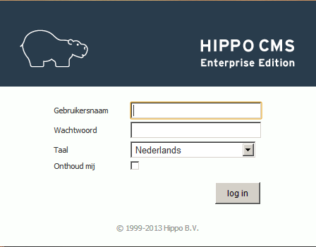 2. De Hippo-omgeving 2.1 De website (voorkant) Die website noemen we de voorkant van het systeem.