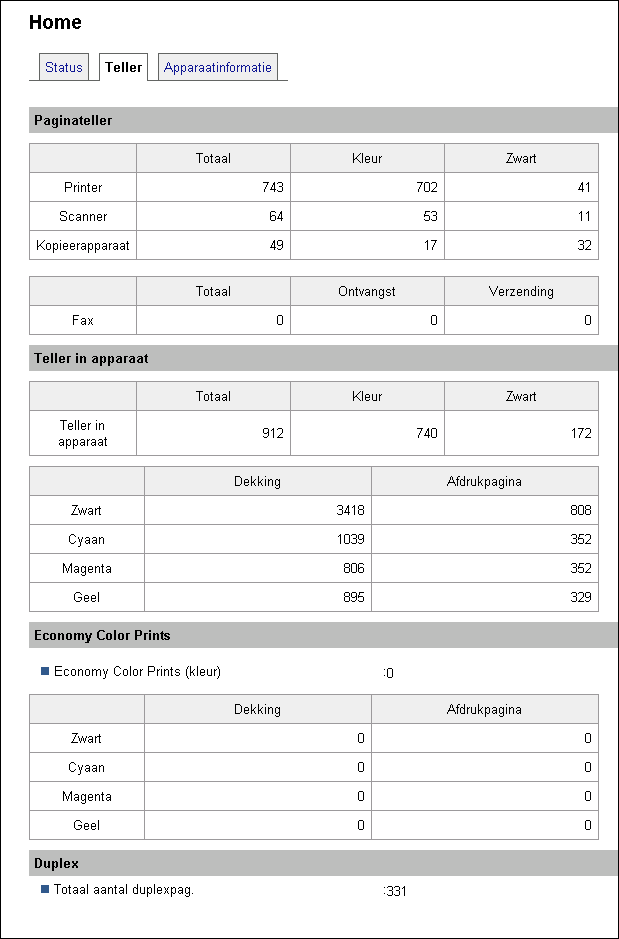 De systeeminformatie controleren Voor meer informatie over de hostnaam van het apparaat, zie Pag.335 "De DNS-instellingen configureren".