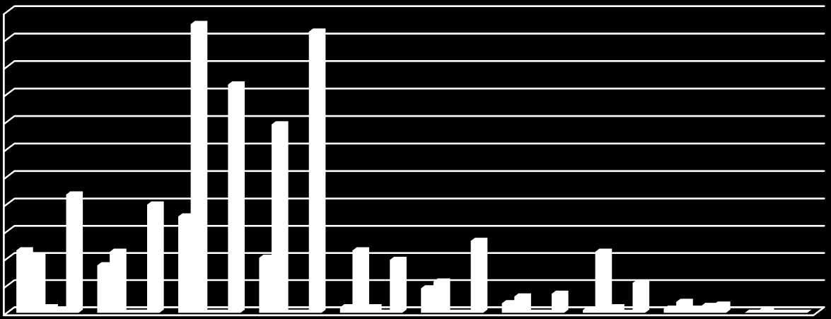 Grafiek 1: Grafische weergave van de schatting van het totale aantal migranten per 5 jaar verdeeld over de bestanden 220 200 180 160 140 120 100 80 60 40 20 00 (blank) 1948-1953- 1958-1963-