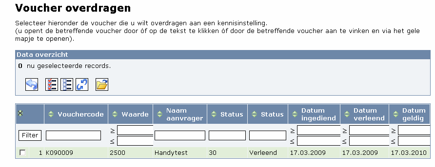 3 Voucher overdragen aan een kennisinstelling U zit op dit moment in het hoofdmenu van DIVA. Mocht u nog niet in het hoofdmenu zijn dan kunt u hoofdstuk 1 van deze handleiding doorlopen.