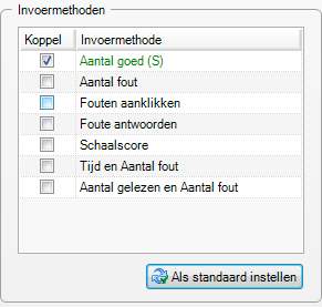 Rapporten Maak een keuze welk soort rapporten u wilt kunnen maken. U moet er rekening mee houden dat er voor sommige rapporten in de toetsdefinitie veel gegevens ingevoerd moeten worden.