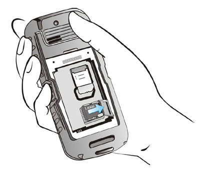 Micro SD-kaart Micro SD-kaart (Secure Digital) In de Sonim XP1300 CORE kunt u een Micro SD Card inbrengen om de opslagcapaciteit te verhogen. Deze kaart wordt in de sleuf in de telefoon geplaatst.