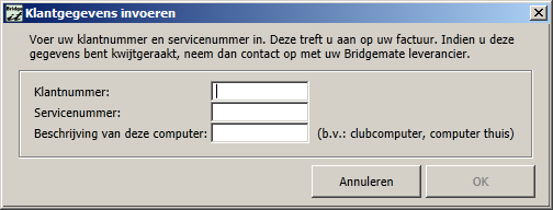 200 Bijlagen 4. Voer uw klantnummer en servicenummer in. Deze treft u aan op uw factuur. Let er op dat u de gegevens correct overneemt. 5.