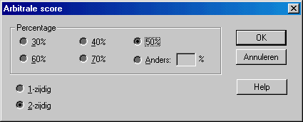 84 Hoofdstuk 5: De zitting zelf Arbitrale score U kunt een percentage opgeven als score als u van mening bent dat er onregelmatigheden zich hebben voorgedaan.