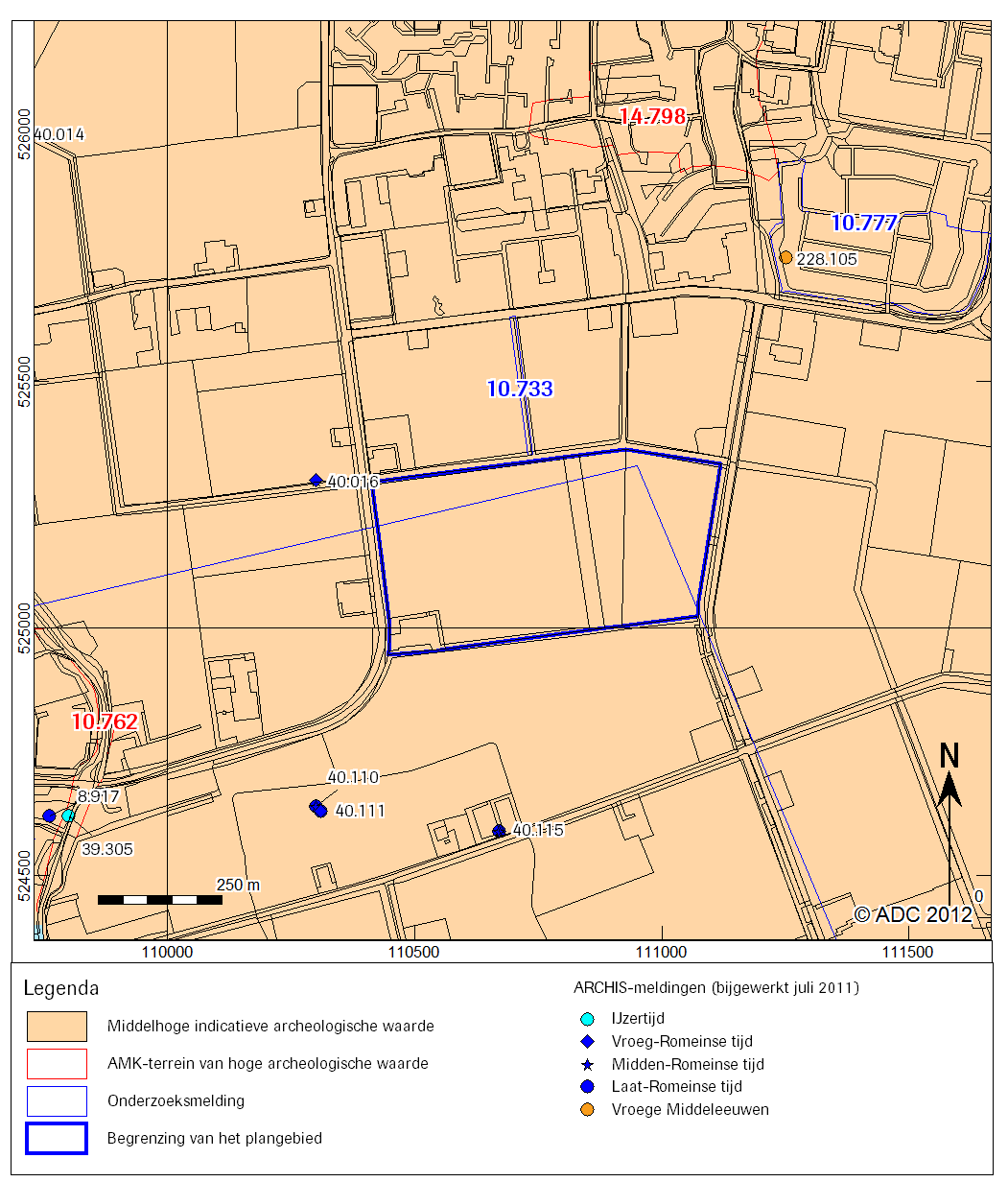 Afb. 3 Indicatieve Kaart van Archeologische