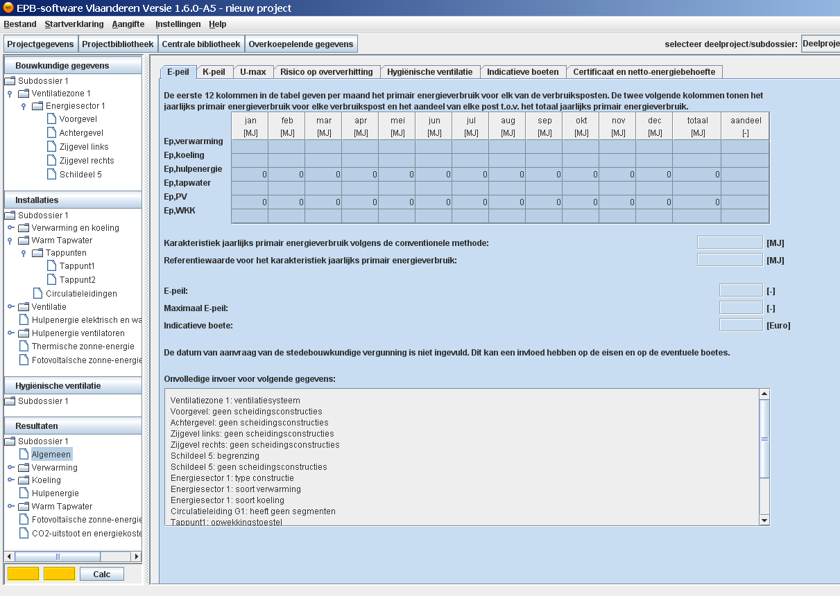 6 Niet-rekenkundige functionaliteiten Om het gebruiksgemak te vergroten, bevat de EPB-software een aantal niet-rekenkundige functionaliteiten: Ontbrekende invoer Kopieerfunctie Resultatenformulier