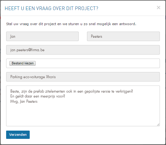 6 I Hebt u een vraag over een bepaald project?