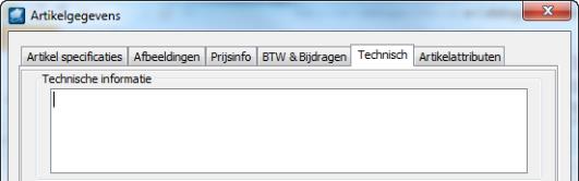 Afbeelding 9: tabblad BTW & bijdragen Open het tabblad Technisch Vul hier eventueel aanvullende informatie in bij de verschillende secties (technisch,