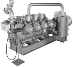 meer koelvermogen. Bovendien is het principieel efficiënter om met omgevingslucht te koelen. Bij de open compressoren is er een vrije keus in het type motor.