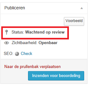 U kunt deze zelf ten alle tijden wijzigen en aanpassen. U kunt de status van publicatie volgen in uw eigen account.
