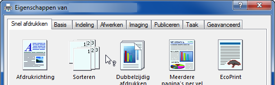 Afdrukken > Afdrukken vanuit een toepassing 3 Start het afdrukken. Klik op de OK-knop. OPMERKING Klik op de tabbladen in het venster met afdrukinstellingen en stel de afdrukinstellingen naar wens in.