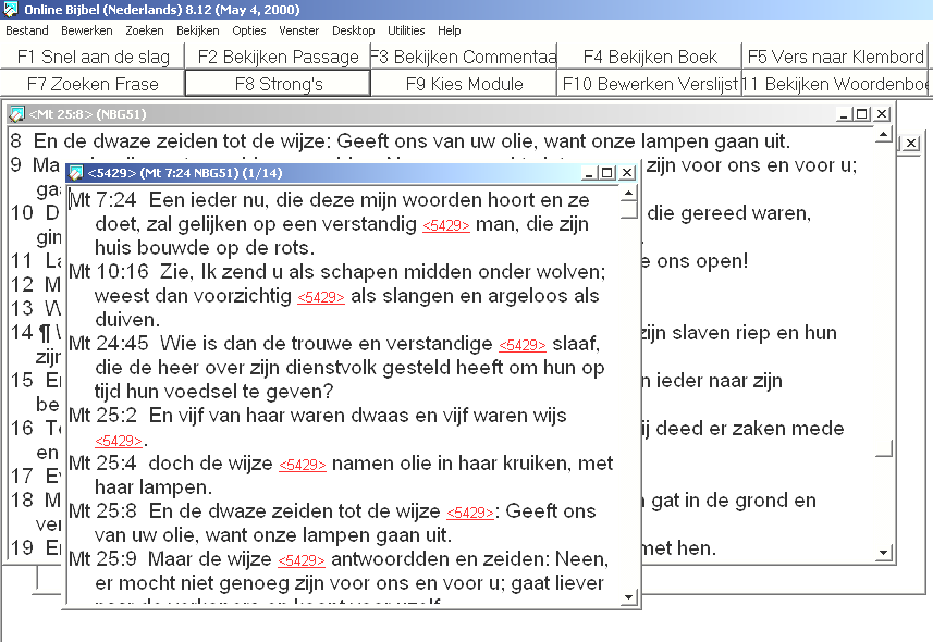 Gebruik van de Hebreeuwse of Griekse concordantie Het kan interessant en soms zelfs wenselijk zijn om na te gaan waar een hoe een woord of een begrip gebruikt wordt in andere verzen.