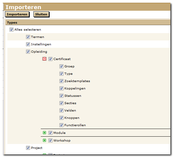 10.2 Importeren Het geëxporteerde XML-bestand met de complete configuratie van Solution Builder kunt u importeren in een andere Synergy-omgeving, bijvoorbeeld uw productieomgeving.