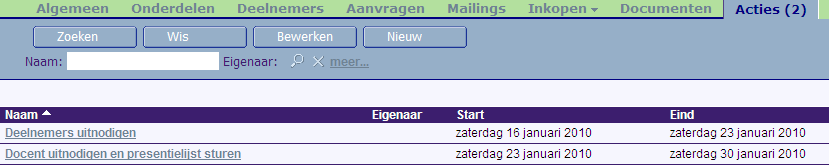 4. Vink het vakje voor de persoon aan, of selecteer alle personen door het vakje 'gehele selectie' boven de lijst aan te vinken.