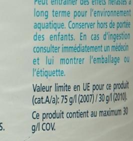 kan niet worden gebruikt om de VOSemissie van de verven te ramen Bron: Paint Volatile Organic Compound Emissions and Volatile