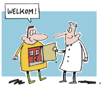 Inleiding: je lichaam als een huis Probeer je eens voor te stellen dat je lichaam een huis is. m je heen zit je huid net zoals de muren van een huis. chter je huid zitten dan de vele kamers en gangen.