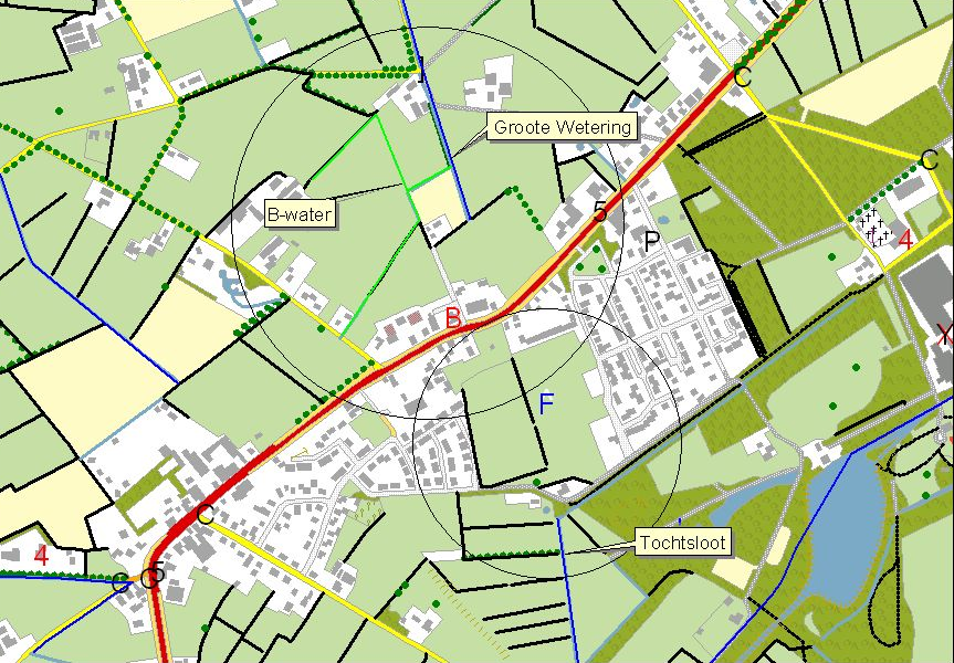 Huidige situatie 2.4.3 Grondwateronttrekkingen Voor zover bekend vinden in de omgeving van het plangebied geen grootschalige grondwateronttrekkingen plaats.