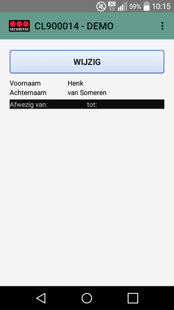 In bovenstaande printscreens is te zien dat er voor dit object 3 contactpersonen zijn ingevoerd, waarvan er 1 niet actief is (niet in de bellijst staat).