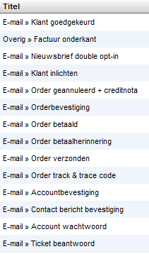 6.3 E-mails & Teksten velden staat aangegeven. Beheer bij E-mails en Teksten de service e-mails.