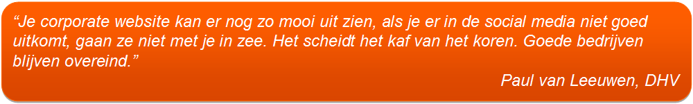 gestuurd wordt op concrete KPI s voor social media 2. Alleen zo komen bedrijven de experimentele fase voorbij. 4.2. Ervaringen van respondenten De inzet van social media door bedrijven is een jong fenomeen.