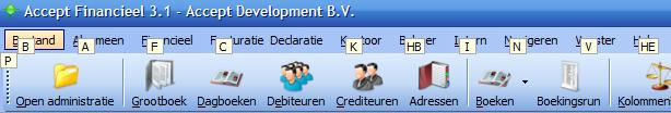 Door op een knop te drukken wordt het betreffende programma opgestart.