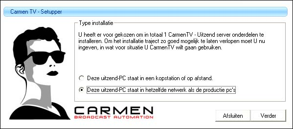 3.1.4 Locatie van te instaleren PC Wanneer u voor het eerst modules installeert op de PC, wordt u gevraagd in welke omgeving de PC staat.