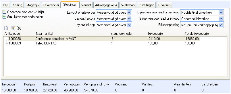 ARTIKEL U kunt meer lezen over leverancierkoppeling in het hoofdstuk inkoopmodule in het introductieboek "Administratie, logistiek en personeel".