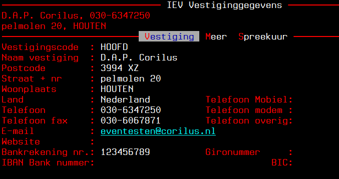 2. Voor alle praktijken, factuurlayout aanpassen. Voor alle praktijken geldt dat zij hun IBAN (en evt BIC) nummers op de factuurlayout moeten plaatsen. Dit doet u in menu IISL.