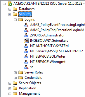 Geef voor de database naam, de naam van uw organisatie op. Het pad voor de files moet verwijzen naar de 2work\database map (deze wordt standaard uitgepakt met de installatiecd van 2Work.