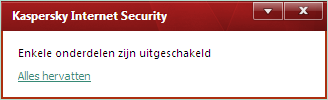 G E B R U I K E R S H A N D L E I D I N G Meldingvensters worden door Kaspersky Internet Security weergegeven wanneer diverse acties worden ondernomen voor een gebeurtenis.