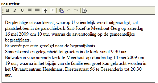 9.3.5 Basistekst 19 Betekenis van de knoppen van links naar rechts: Vet - Schuingedrukt - Onderlijnd - Centreren Uitvullen om het centreren van de tekst ongedaan te maken en opnieuw uit te vullen