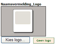 62 Wens je het logo niet te gebruiken, dan kan je op de knop veld er als volgt uit. klikken en ziet het 16.7.5.